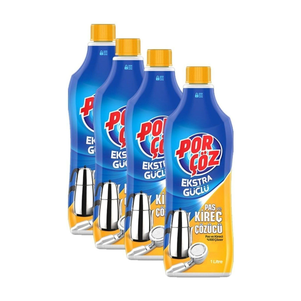 Porçöz 1000ml Kreç Ve Pas Çözücü X 4 Adet Parlatıcı ve Temizleyiciler Fiyatı