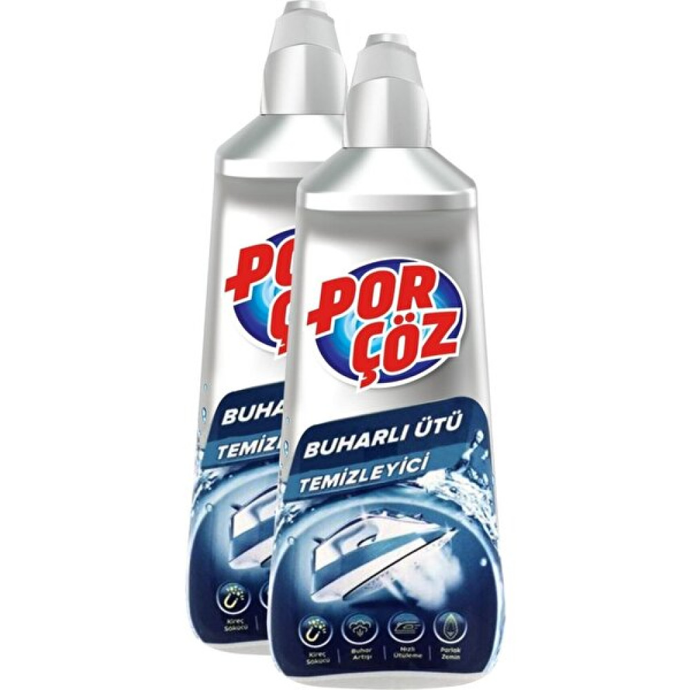 Porçöz Buharlı Ütü Temizleyici 400 ml X2 Adet - 500 ml Temizlik Malzemeleri Fiyatı