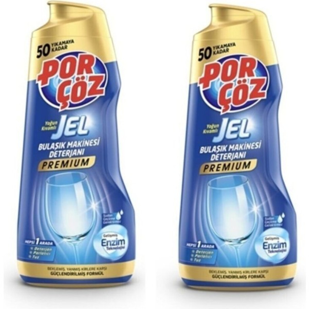 Porçöz Bulaşık Makine Deterjanı Yoğun Kıvamlı Jel 900 ml x 2 Ade Bulaşık Yıkama Fiyatı
