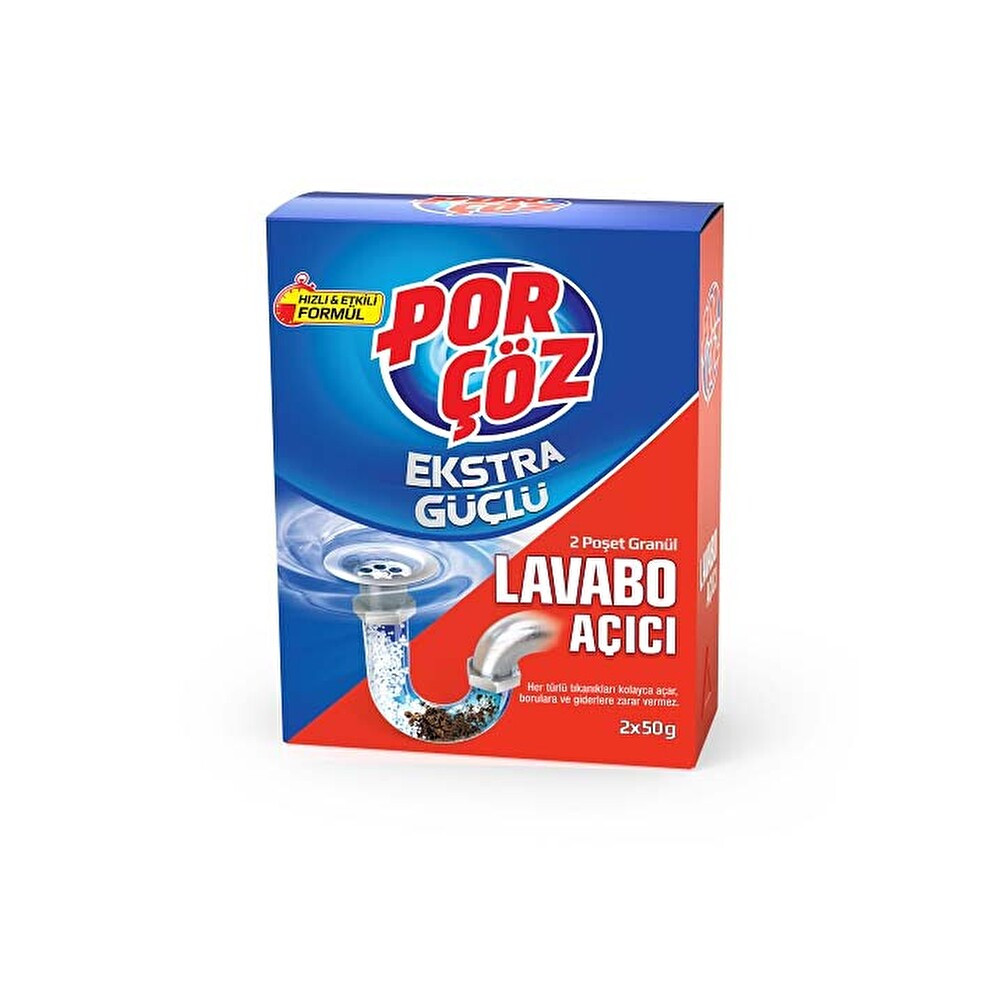 Porçöz Lavabo Açıcı Granül 2x50 G Ev Temizliği Fiyatı