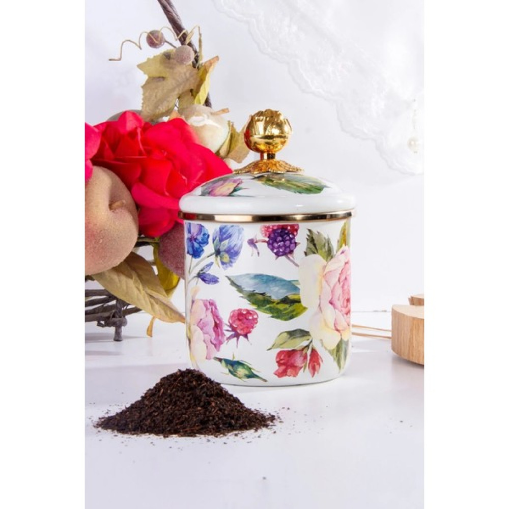Porlistan Emaye 12cm Kavanoz-Rose Deluxe 12cm Kavanoz - Renkli - 400 ml Saklama Kapları Fiyatı