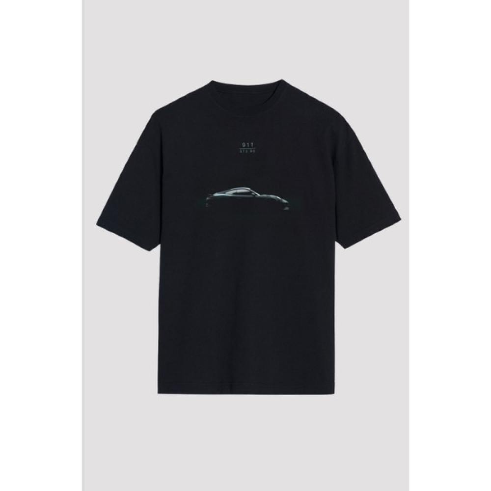 Porsche 2018 911 Gt3 Baskılı Unisex Oversize Siyah Tişört Erkek T-shirt Fiyatı