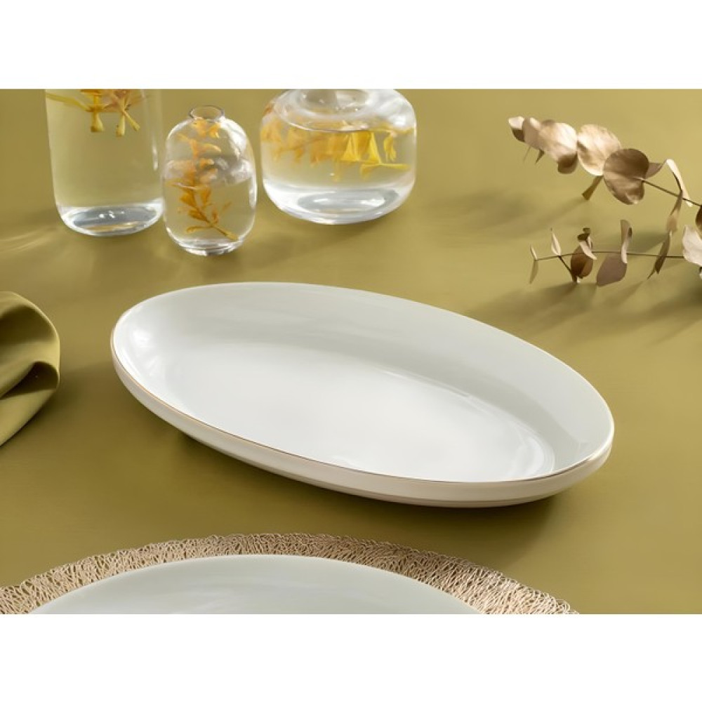 Porselenden Modern Gold 2li 30 Cm Porselen Kayık Sunum Tabağı Servis Seti Mutfak Gereçleri Fiyatı