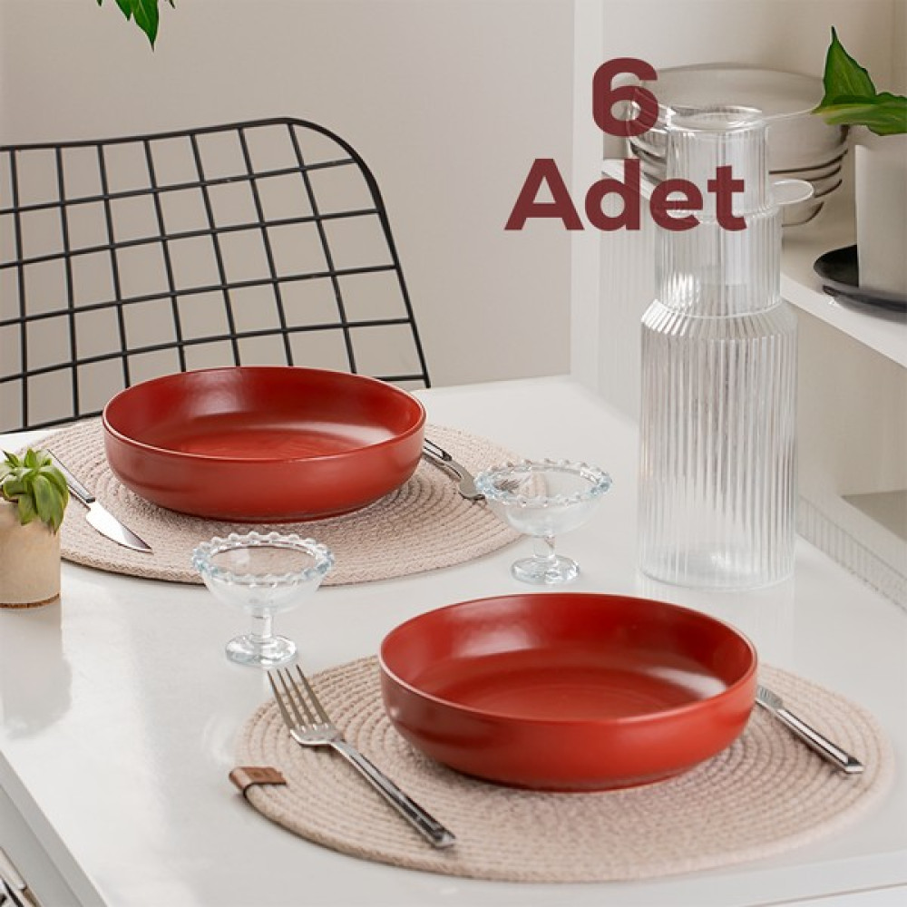 Porsima 0344 6'Lı Bej Hasır Supla Örgü Amerikan Servis Seti - Tabak Tava Tencere Altlığı 33x33 Cm - 33 x 33 cm Amerikan Servis Fiyatı
