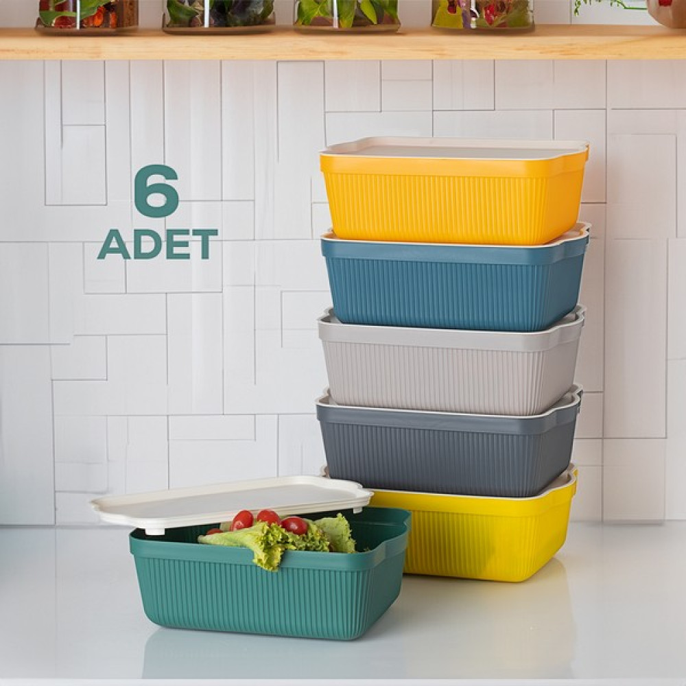 Porsima 1038 Çok Amaçlı Gıda Erzak Bakliyat Saklama Kabı Dolap Içi Organizer 6'lı 3 L Still Box - 3 lt Saklama Kapları Fiyatı