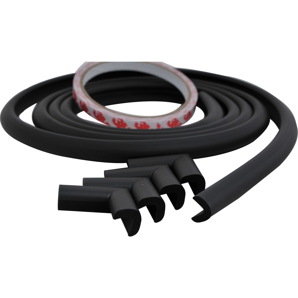 Portakal Safety Kauçuk Mini Kenar + Mini Köşe Koruyucu Seti-SİYAH - Siyah Diğer Fiyatı
