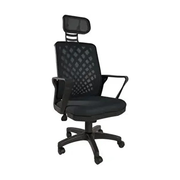 Portero Design Sofya Müdür Ofis Çalışma Koltuğu Fileli Siyah Ergonomik Tasarımlı Sabit Bel Desteği Ofis Koltukları Fiyatı