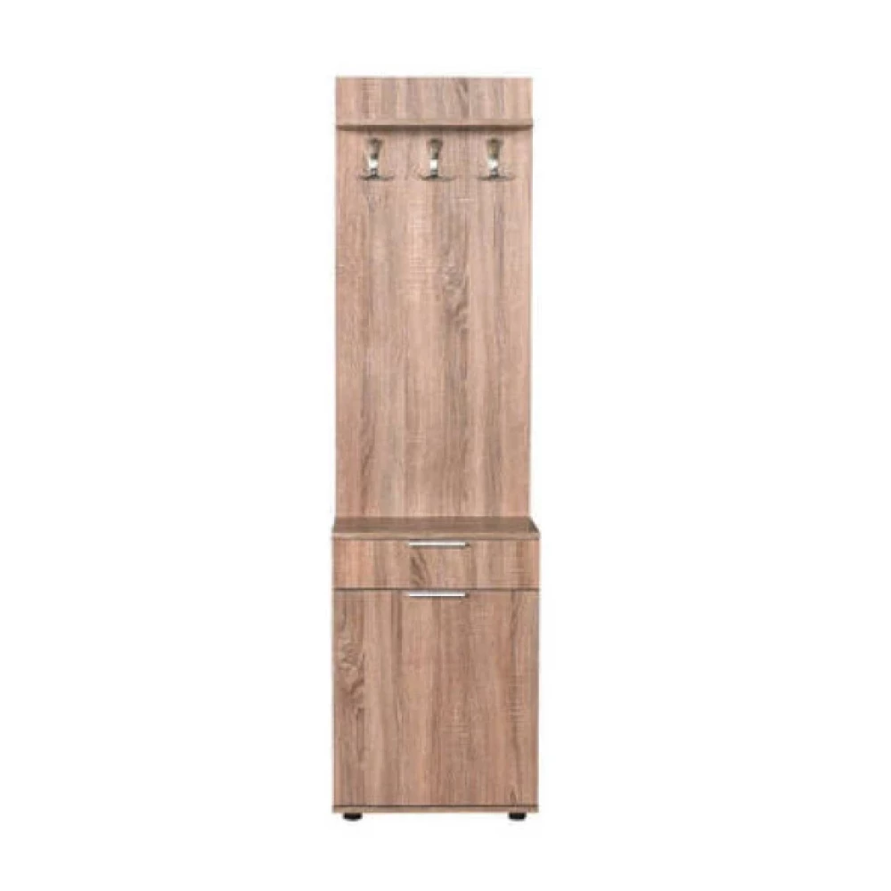 Porto Tek Kapaklı Çekmeceli Portmanto Ve Ayakkabılık-Latte 52X187x36 Cm (Gxyxd) Portmanto Fiyatı