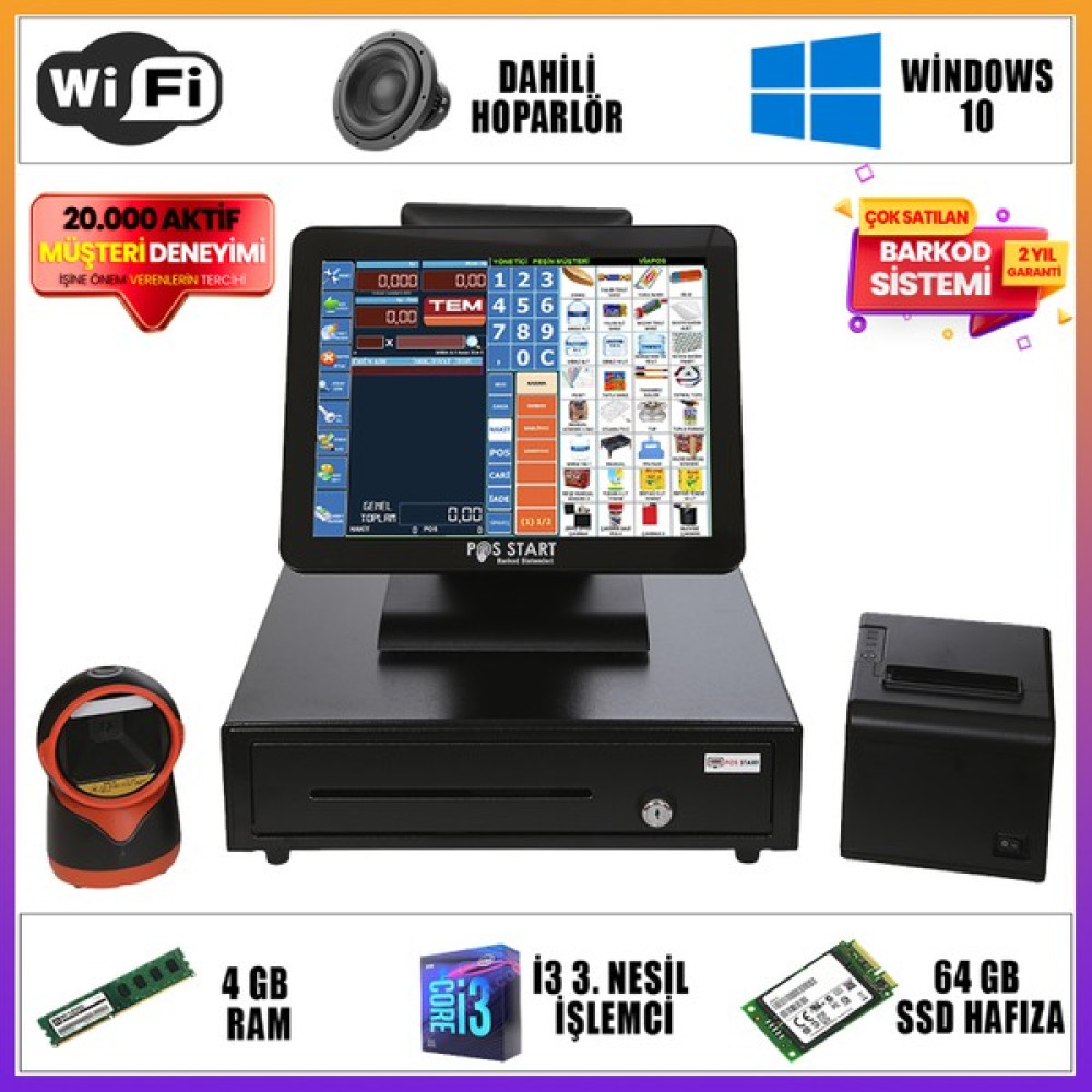Pos Start Barkod Sistemi | Verimli Set - USB - Siyah Yazıcılar Fiyatı