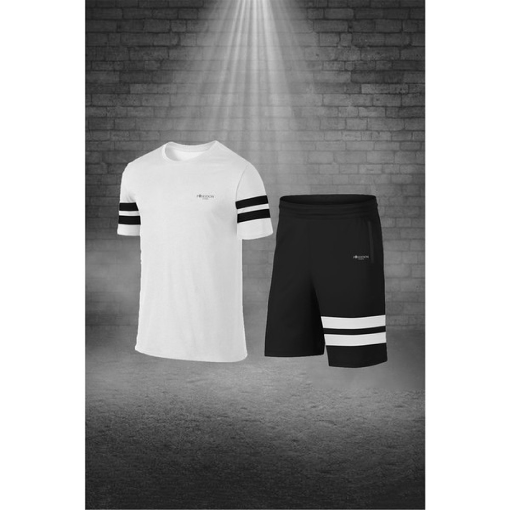 Poseidon Storm Büyük Beden Erkek Beyaz Dri-Fit Kumaş Sıfır Yaka Kısa Kol Tişört Şort Alt Üst Takım 4XL-10XL Erkek T-shirt Fiyatı