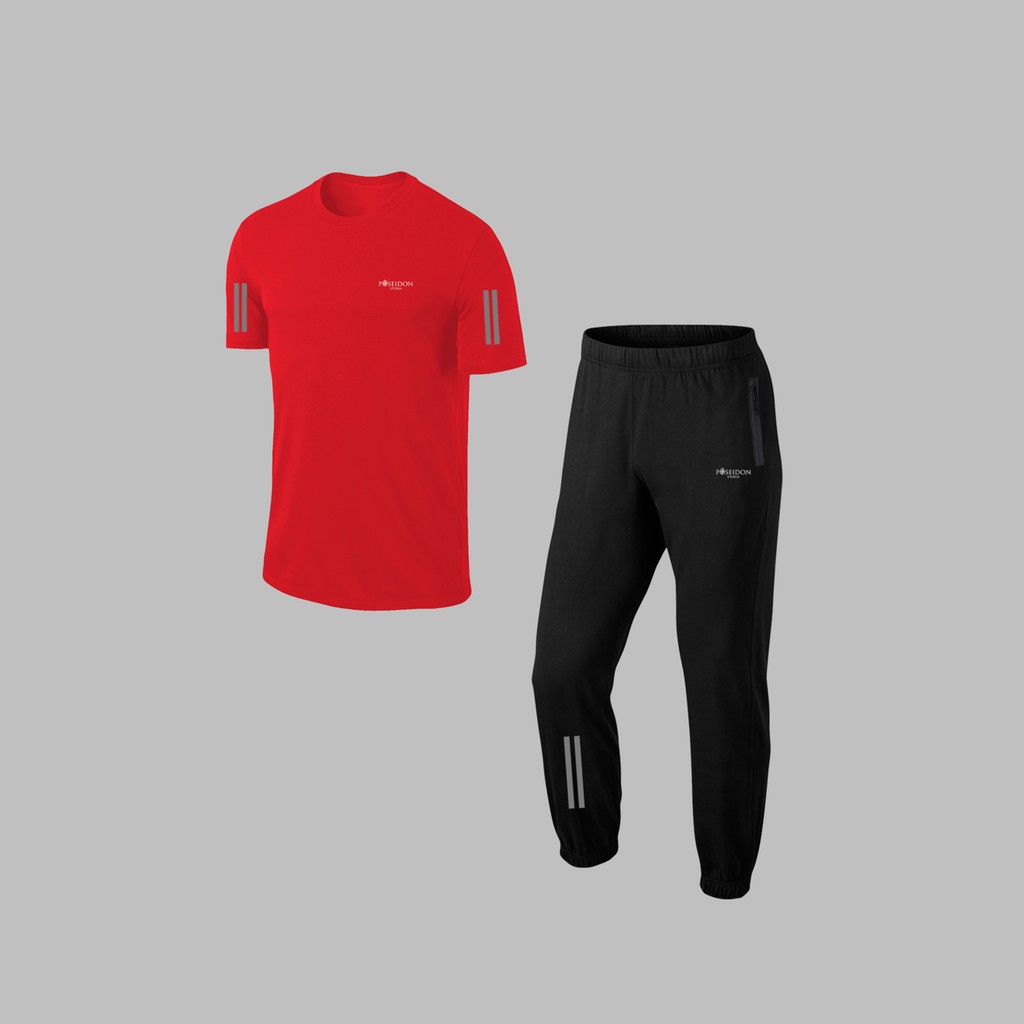 Poseidon Storm Erkek Kırmızı Özel Supra Penye Kumaş Fermuarlı Koşu Seti (S-3xl) Erkek Eşofman Fiyatı