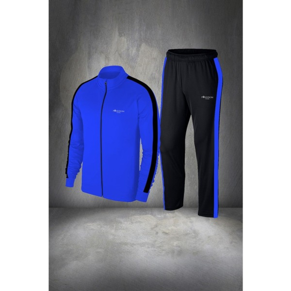 Poseidon Storm Erkek Mavi Supra Penye Kumaş Sporcu Günlük Koşu Seti (S-3xl) Erkek Eşofman Fiyatı