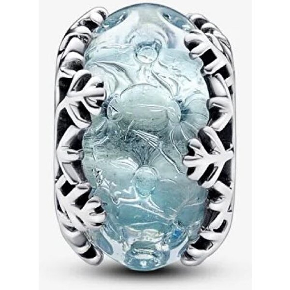 Poseidons Jewellery Buz Mavisi Kar Tanesi Murano Charm Saat ve Bileklik Aksesuarı Fiyatı