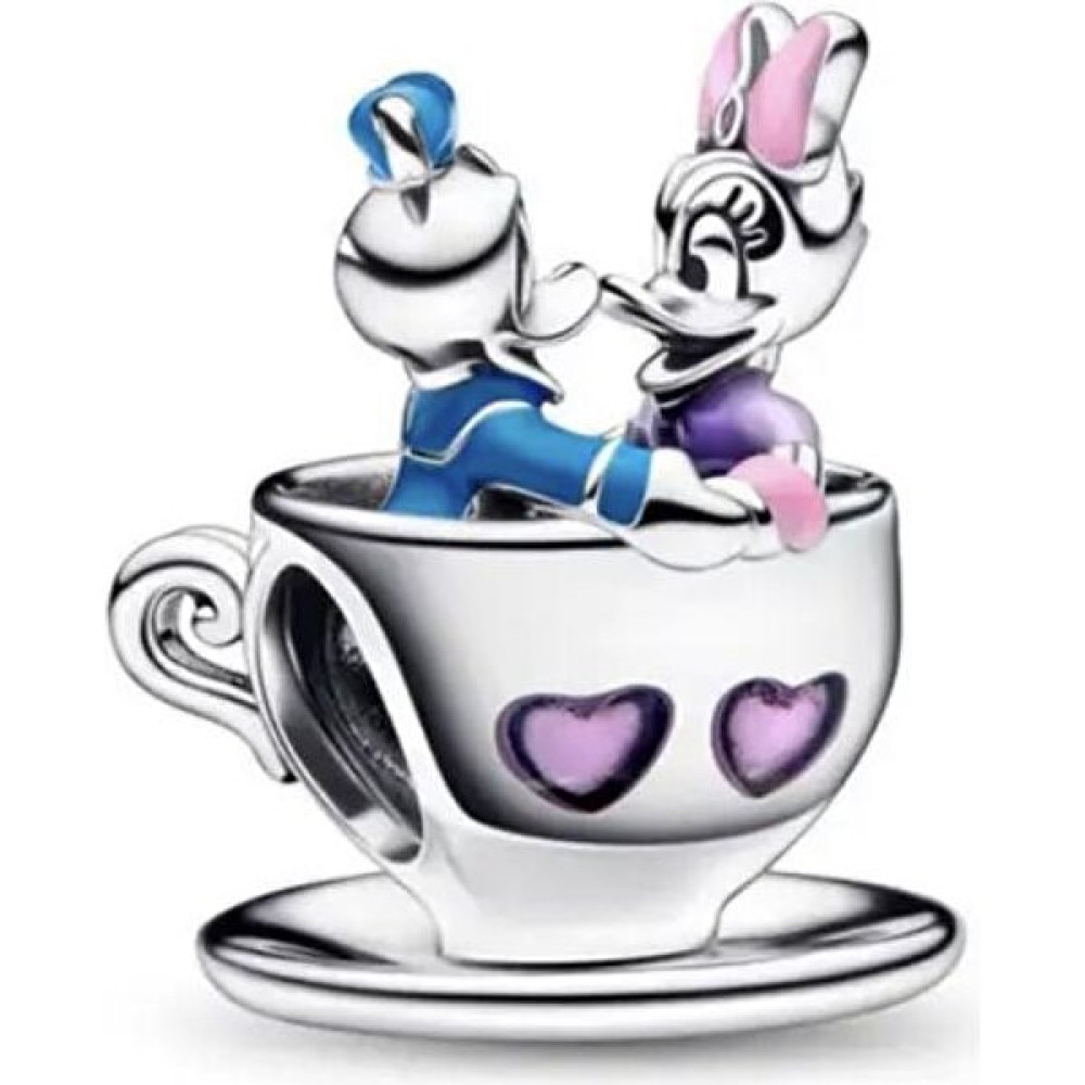 Poseidons Jewellery Disney Parks Pandora Donald Daisy Duck Çay Fincanı Charm Boncuk 2023 Wdw Sevgililer Günü Saat ve Bileklik Aksesuarı Fiyatı