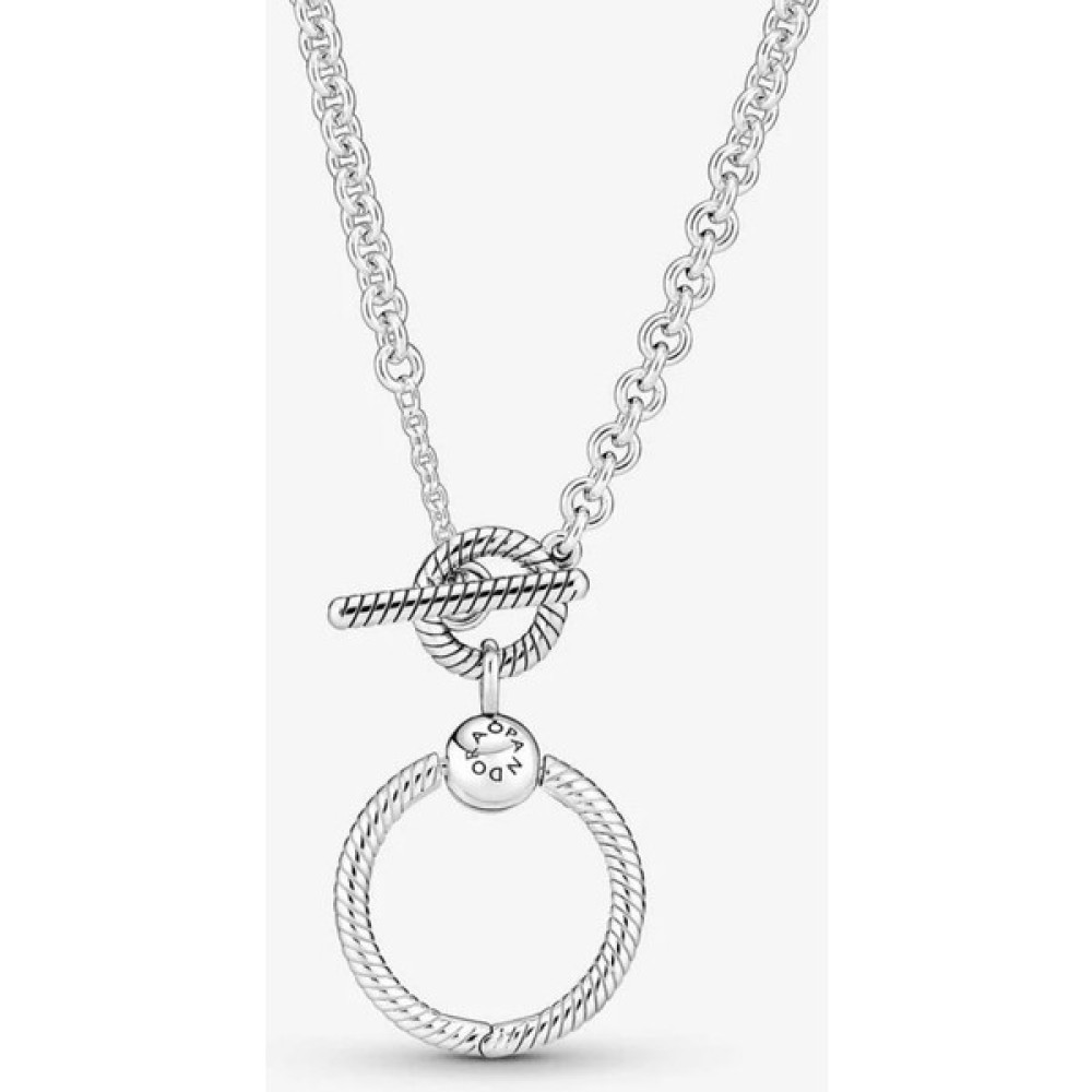 Poseidons Jewellery Moments O T-Kapama Klipsli Kolye - Gümüş - 50 cm Gümüş Kolye Fiyatı