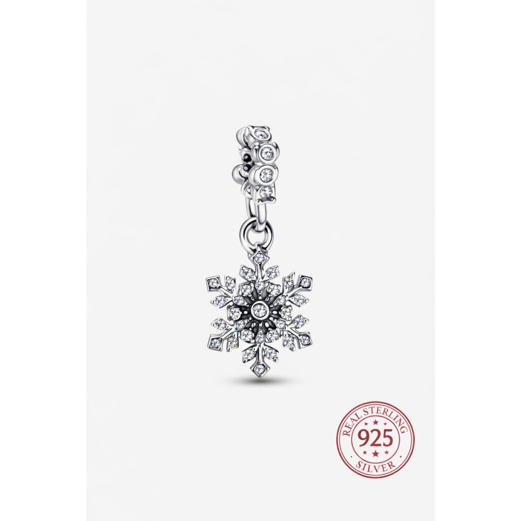 Poseidons Jewellery S925 Parlayan Kar Tanesi Zirkon Taşlı Charm - Gümüş Diğer Fiyatı