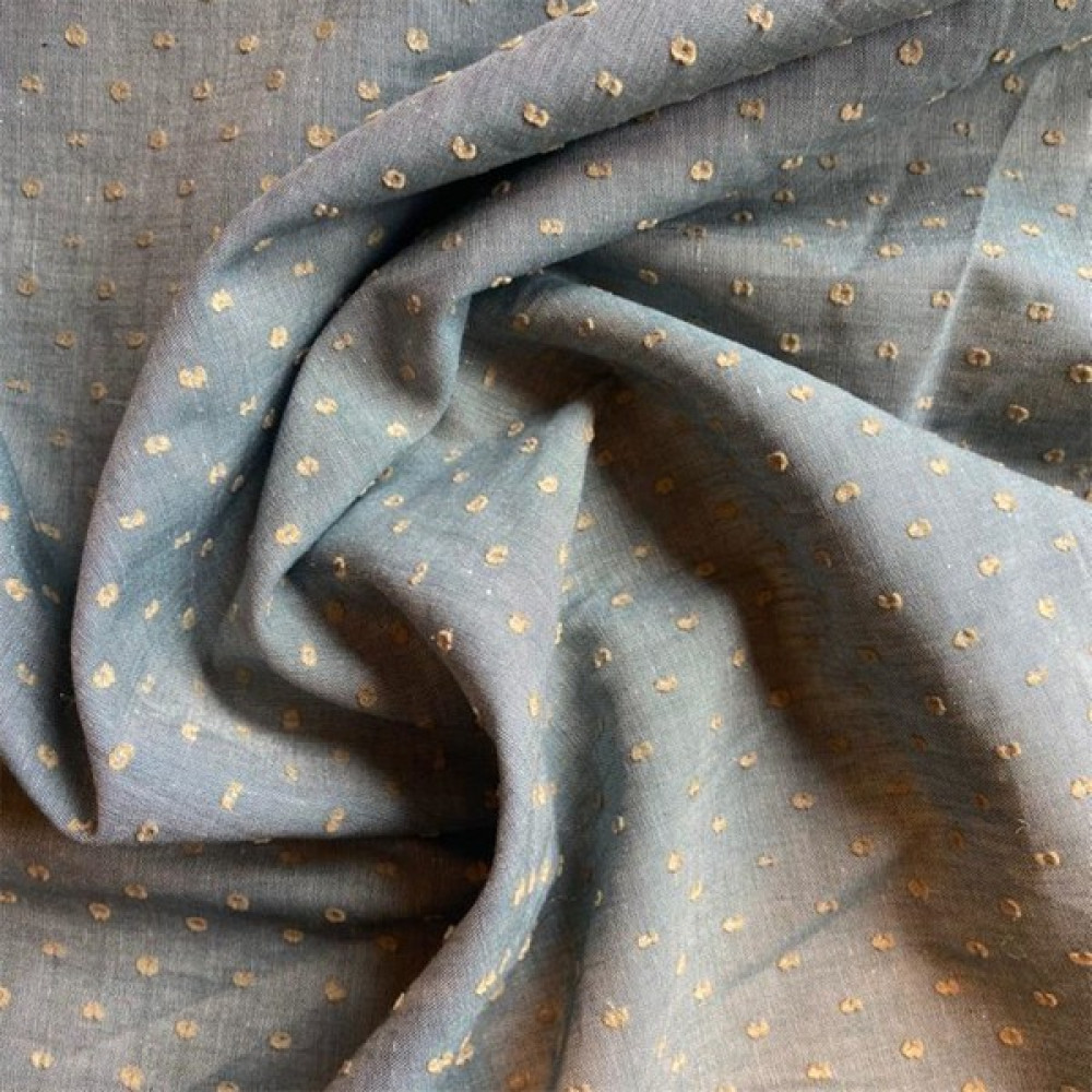 Posh in Posh Gri - Yeşil Noktalı Kumaş (Poplin) Kumaş /en:90 cm 1 Mt. - Yeşil-Gri - 1 m - 90 cm Kumaşlar Fiyatı