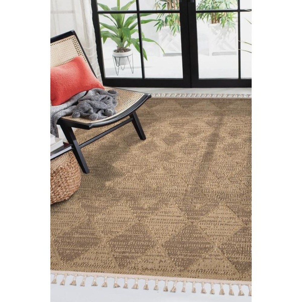 Post Halı Kolay Temizlenen Hav Toz Vermez Hasır Dokulu Jüt Sisal Iskandinav Tarzı Bej Salon, Mutfak ve Oturma Odası Halısı - 80 x 300 cm Salon Halısı Fiyatı