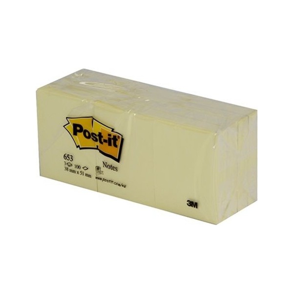 Post-It 653 Sarı Yapışkanlı Not Kağıdı 12'li Paket 38 x 51 Mm Ölçülerle Pratik Kullanım SSD / Solid State Drive Fiyatı