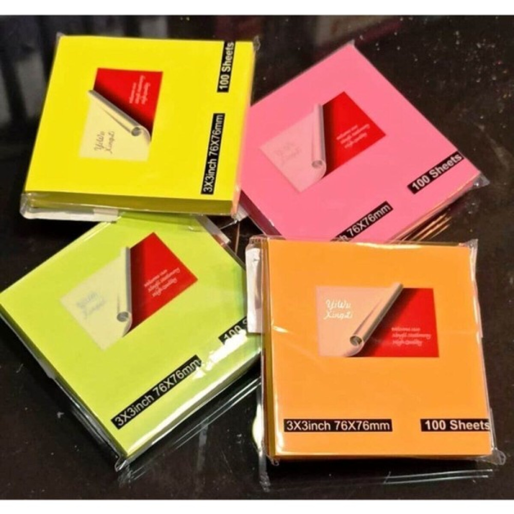 Post-It Yapışkanlı Not Kağıdı 76X76 mm 4 Renk Not Defteri & Bloknot Fiyatı