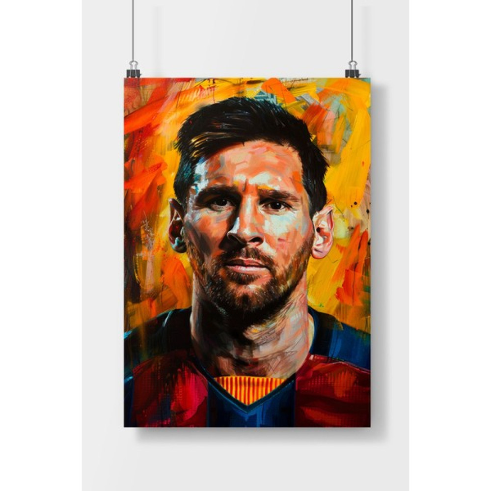 Poster City Lionel Messi Ünlü Futbolcu Poster Çerçevesiz Parlak Kağıt - 21 x 30 - Çok Renkli Poster Fiyatı