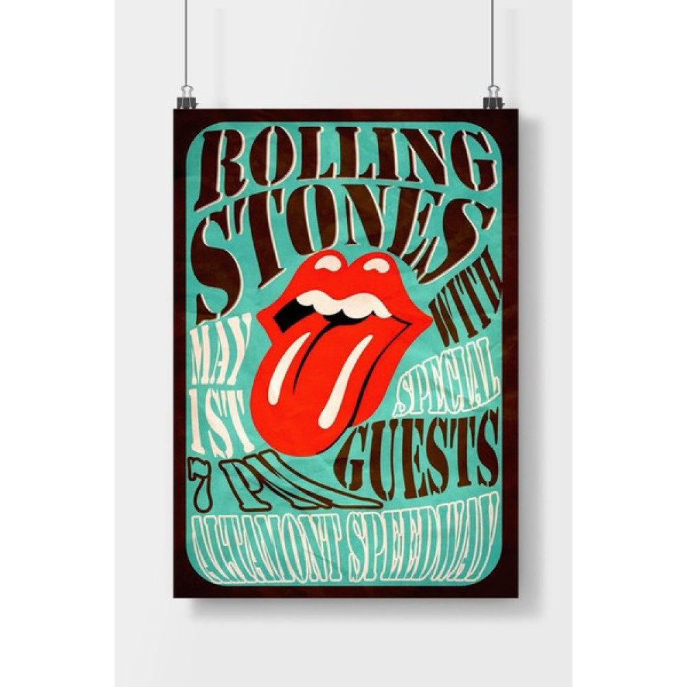 Poster City Postercity Fifty Years Of Rolling Stones Tour Vintage Poster Çerçevesiz Parlak Kağıt - 21 x 30 Poster Fiyatı