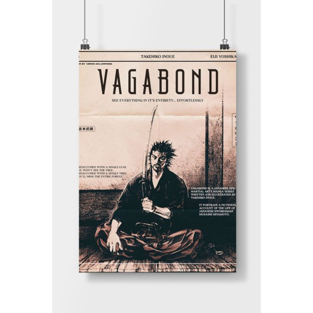 Poster City Postercity Vagabond Anime Poster Çerçevesiz Parlak Kağıt - 21 x 30 Poster Fiyatı