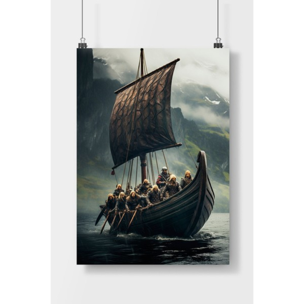 Poster City Postercity Vikingler Dizi Poster Çerçevesiz Parlak Kağıt - 15 x 21 Poster Fiyatı