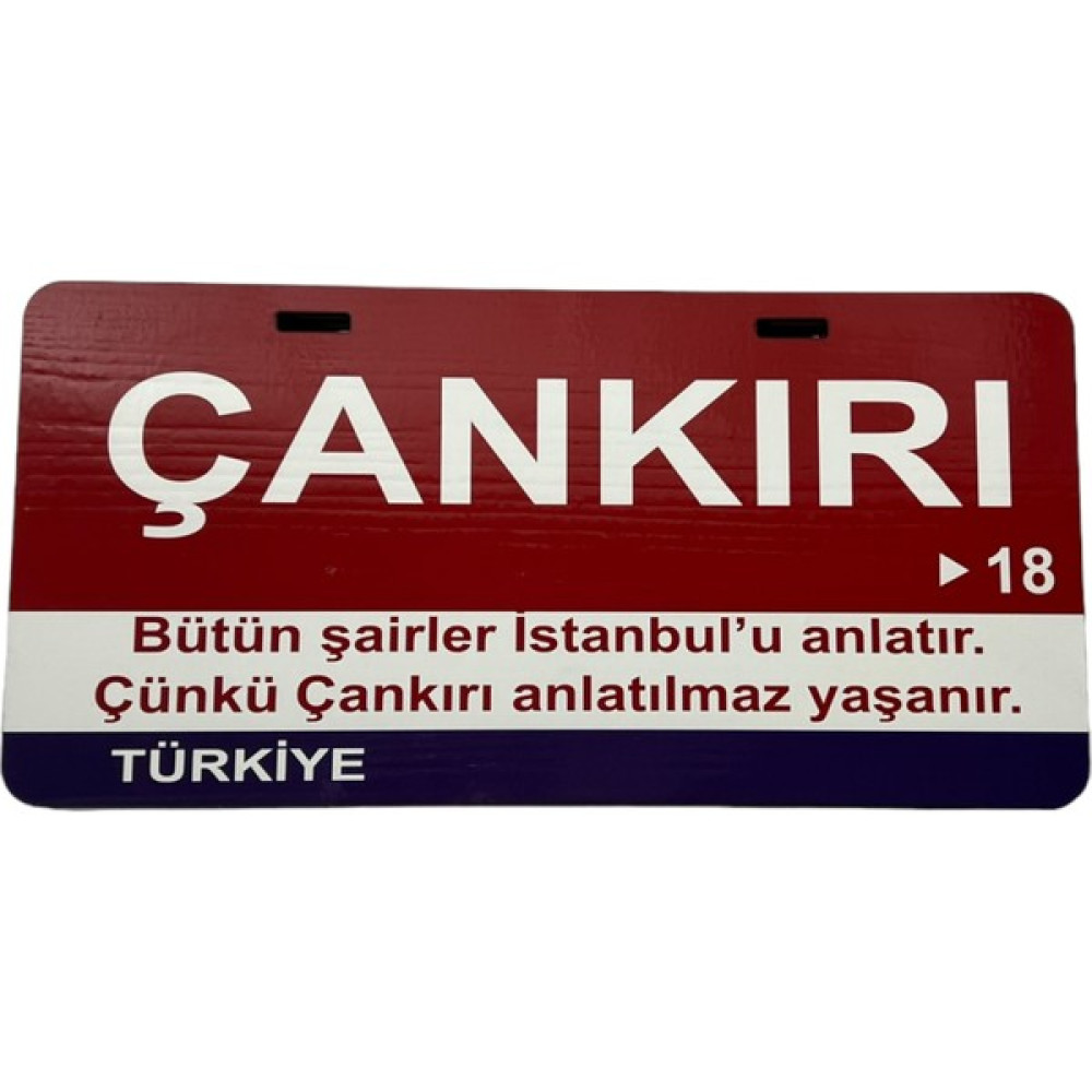 Poster Sepeti 18 Plaka Numaralı Çankırı Ili 15X30 cm Ahşap Poster - 0,3x15x30 Poster Fiyatı