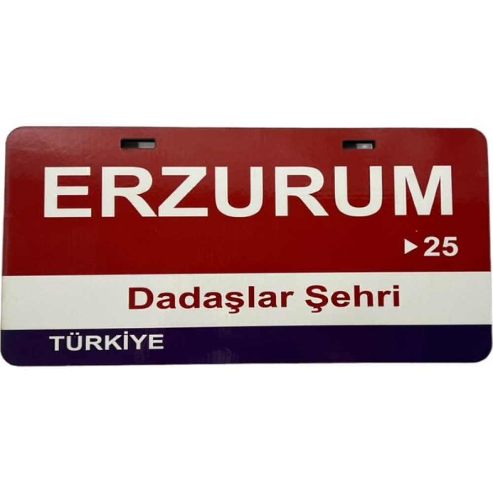 Poster Sepeti 25 Plaka Numaralı Erzurum Ili 15X30 cm Ahşap Poster - 0,3x15x30 Poster Fiyatı