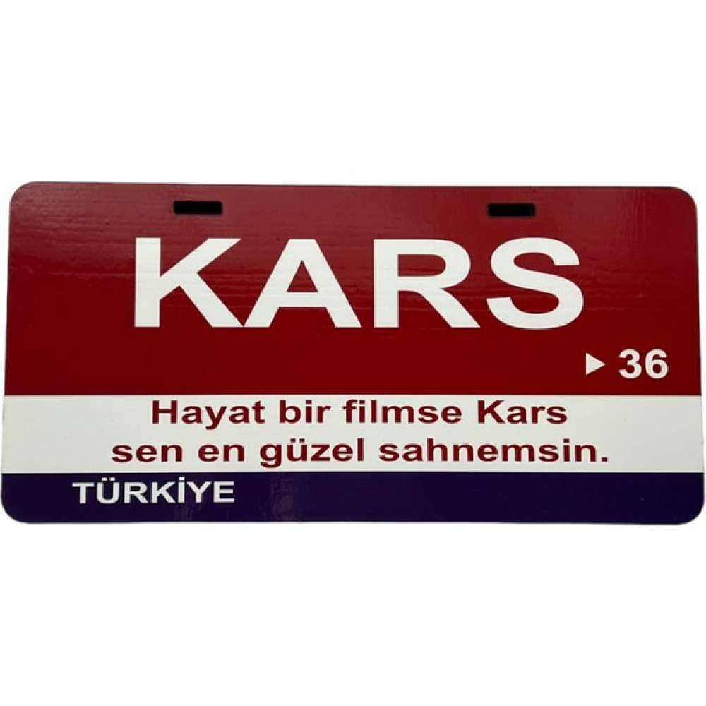 Poster Sepeti 36 Plaka Numaralı Kars Ili 15X30 cm Ahşap Poster - 0,3x15x30 Poster Fiyatı