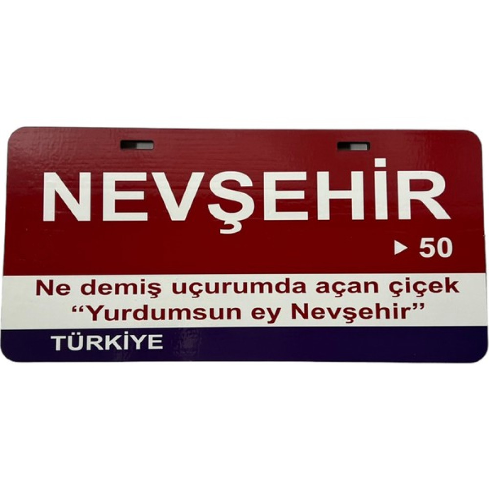 Poster Sepeti 50 Plaka Numaralı Nevşehir Ili 15X30 cm Ahşap Poster - 0,3x15x30 Poster Fiyatı