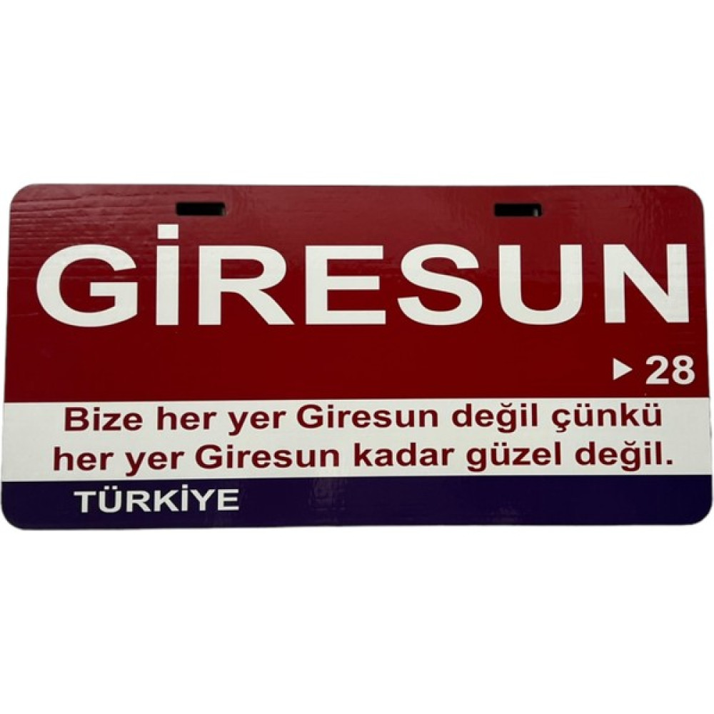 Poster Sepeti Poster 28 Plaka Numaralı Giresun Ili 15 x 30 cm Ahşap Poster - 0,3x15x30 - Renkli Poster Fiyatı