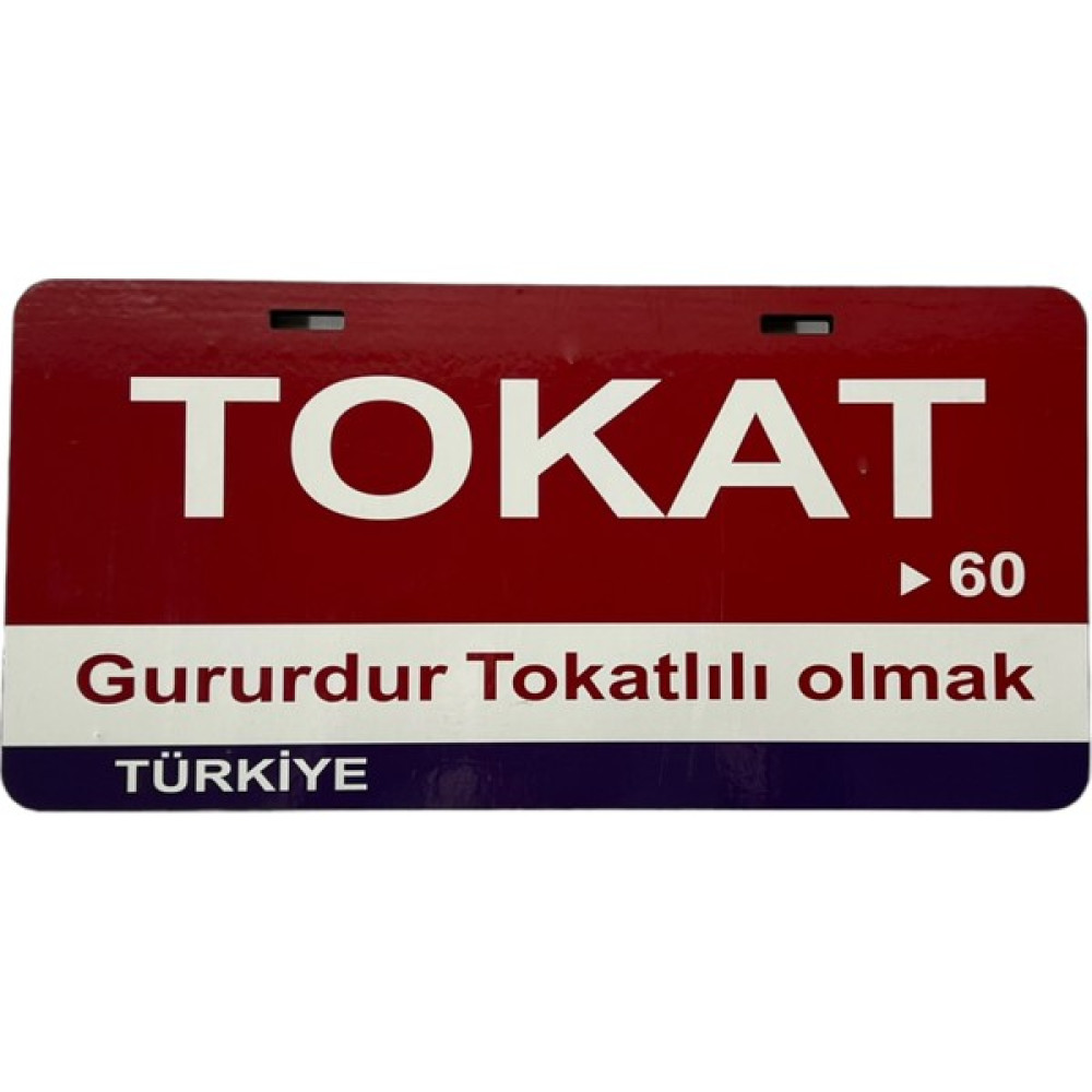 Poster Sepeti Poster 60 Plaka Numaralı Tokat Ili 15 x 30 cm Ahşap Poster - 0,3x15x30 - Renkli Poster Fiyatı