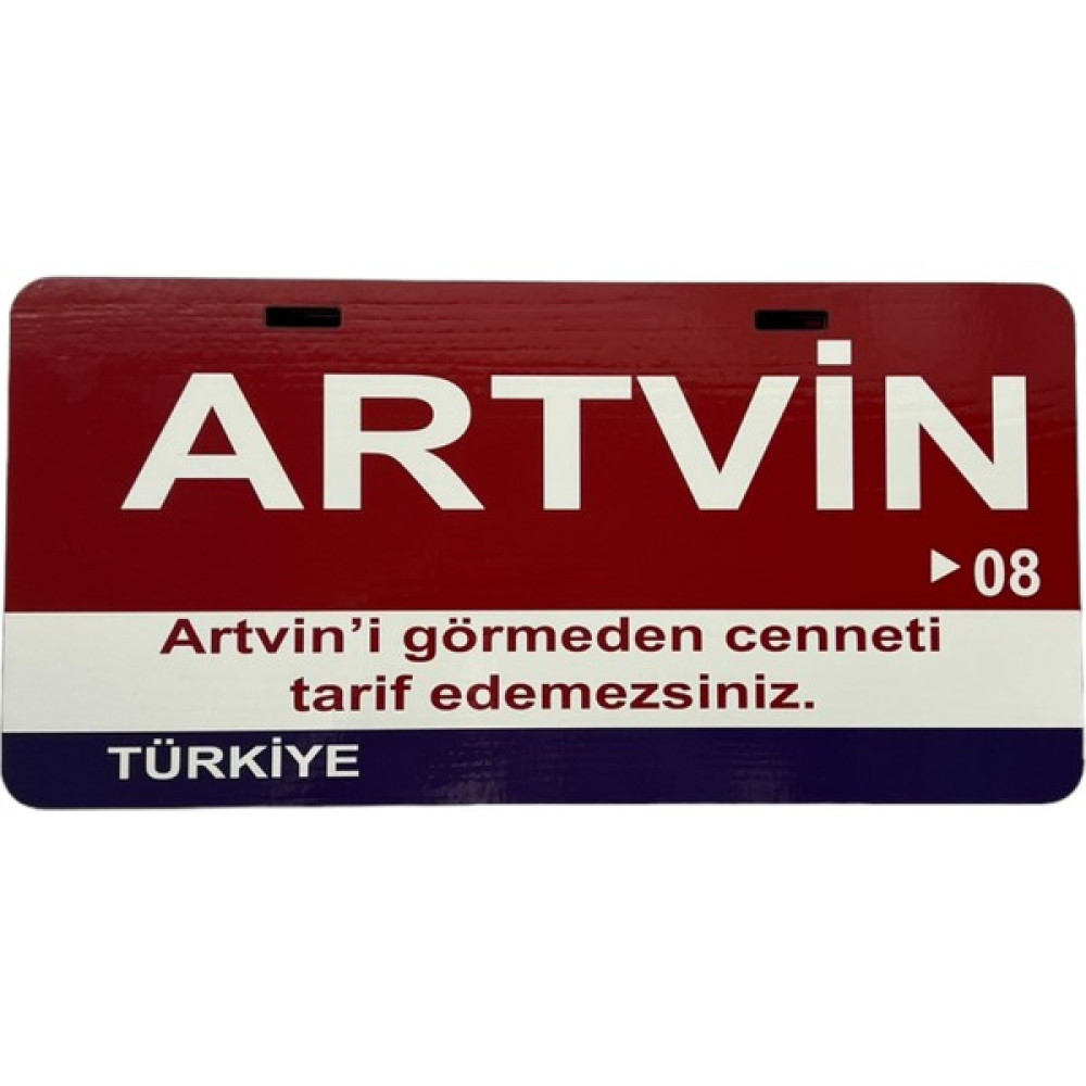 Poster Sepeti Poster 8 Plaka Numaralı Artvin Ili 15 x 30 cm Ahşap Poster - 0,3x15x30 - Renkli Poster Fiyatı