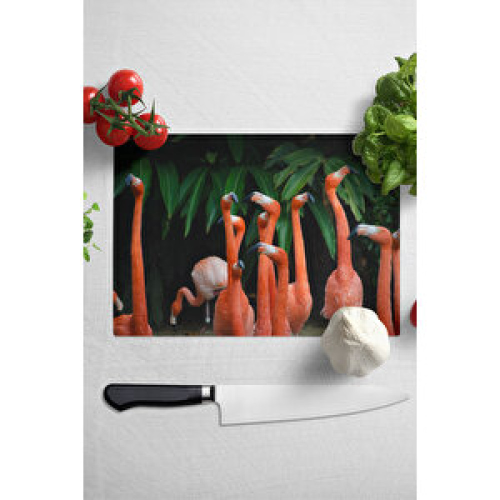 Postifull Cam Kesme Tahtası, Kalın Ve Kırılmaz Cam - Flamingo Tema - 21*30cm - Doğrama Tahtası, Mutfak Dekoru Kesme Tahtaları / Kesim Tablaları Fiyatı