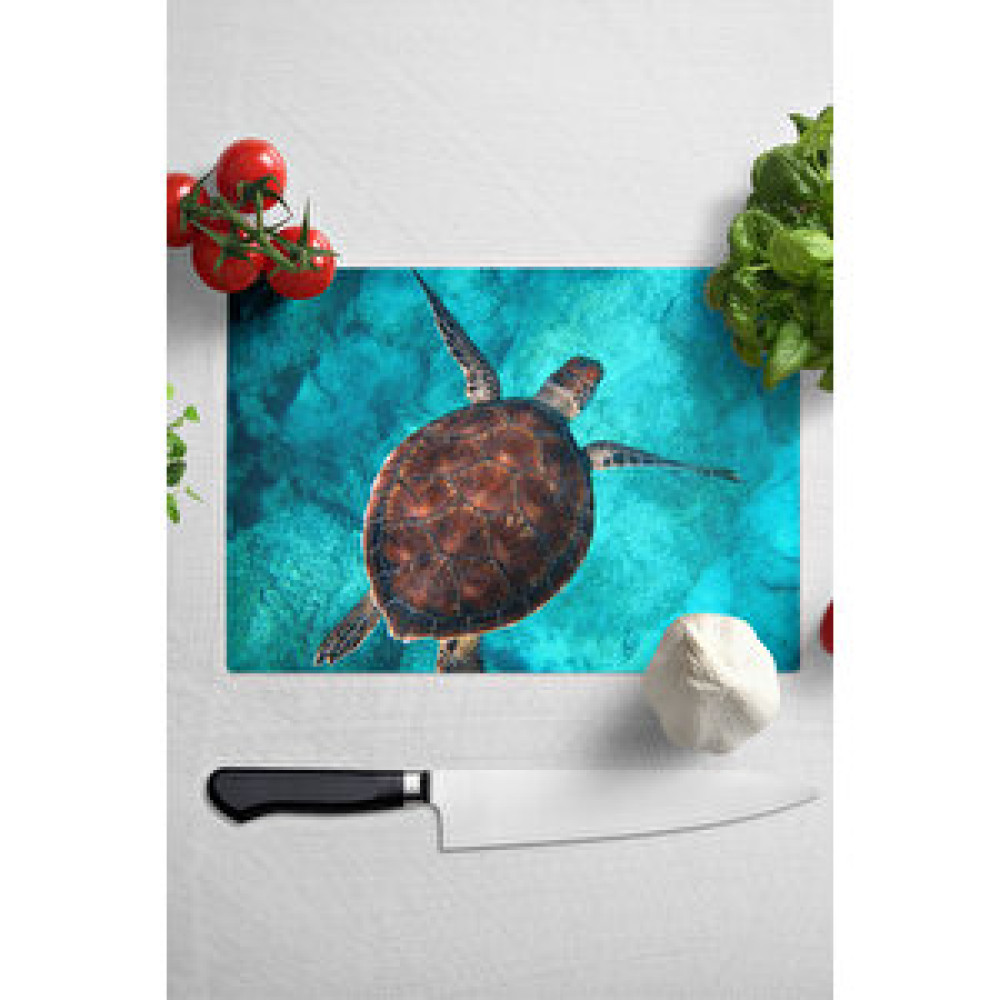 Postifull Cam Kesme Tahtası - Kaplumbağa Temalı - 21*30cm - Doğrama Tahtası - Estetik, Dekoratif Sunum Tahtası Kesme Tahtaları / Kesim Tablaları Fiyatı