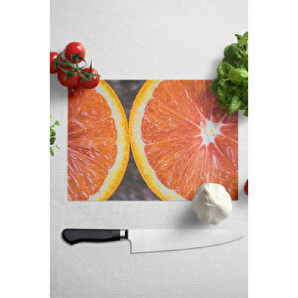 Postifull Cam Kesme Tahtası - Portakal Temalı - 21*30cm - Doğrama Tahtası - Estetik, Dekoratif Sunum Tahtası Kesme Tahtaları / Kesim Tablaları Fiyatı