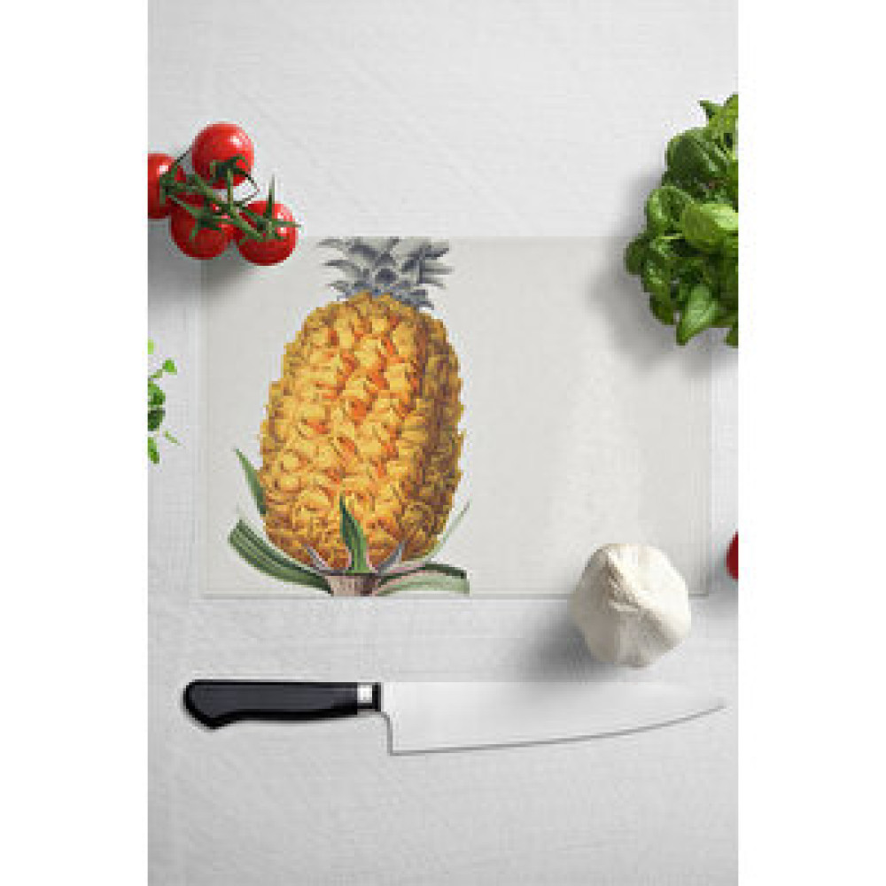 Postifull Cam Kesme Tahtası - Vintage Ananas - 21*30cm - Doğrama Tahtası - Estetik, Dekoratif Sunum Tahtası Kesme Tahtaları / Kesim Tablaları Fiyatı