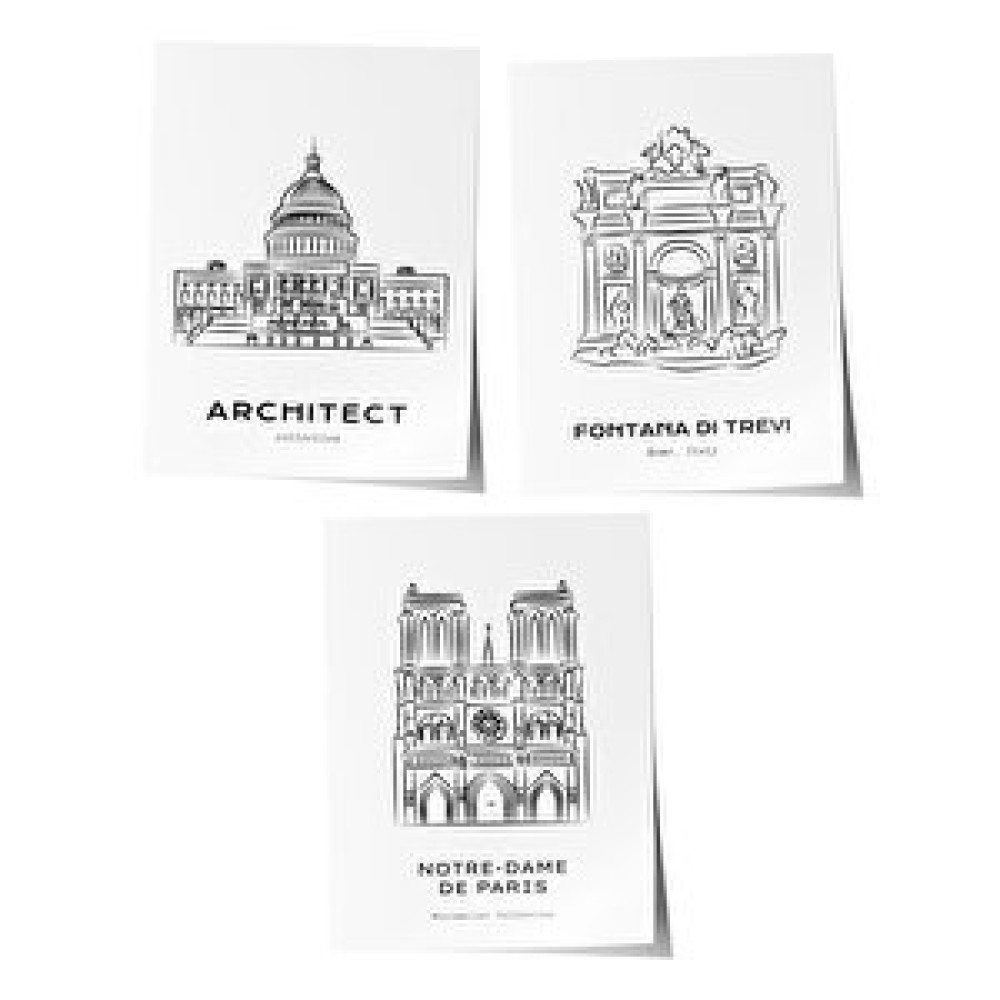 Postifull Çerçevesiz Poster Seti, 3 Adet Poster - Salon, Mutfak, Yatak Odası Duvar Dekoru, Sanat Kağıdı Baskı 15x20 cm Poster Fiyatı