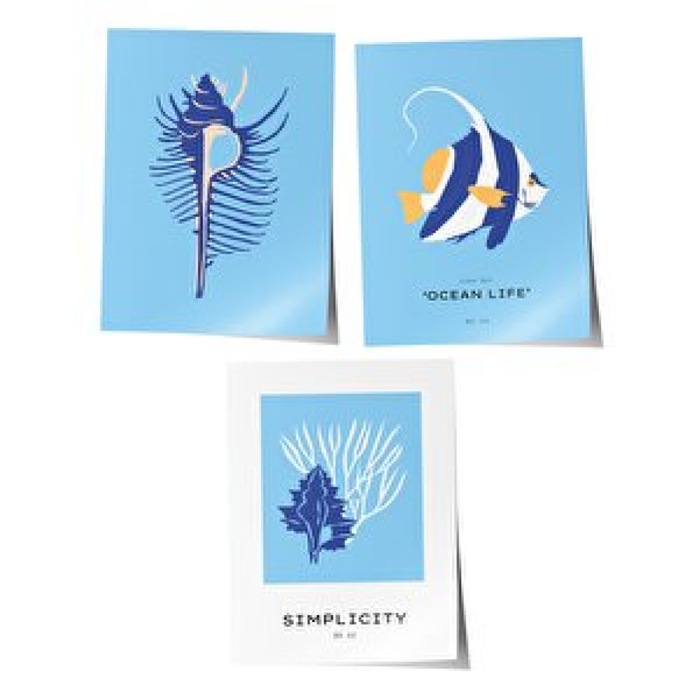 Postifull Çerçevesiz Poster Seti, 3 Adet Poster - Salon, Mutfak, Yatak Odası Duvar Dekoru, Sanat Kağıdı Baskı 50x70 cm Poster Fiyatı