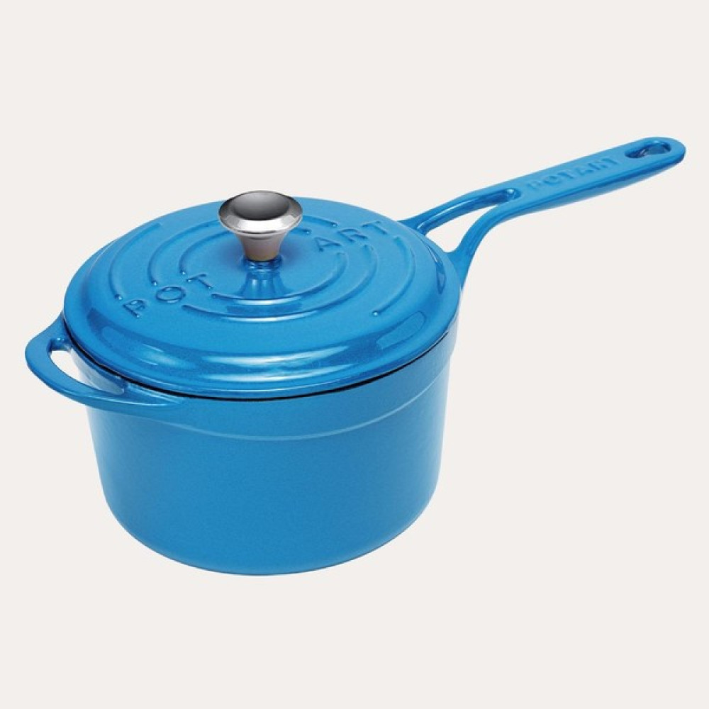 Pot Art Mavi Mini Döküm Tencere 18 cm Tencereler Fiyatı
