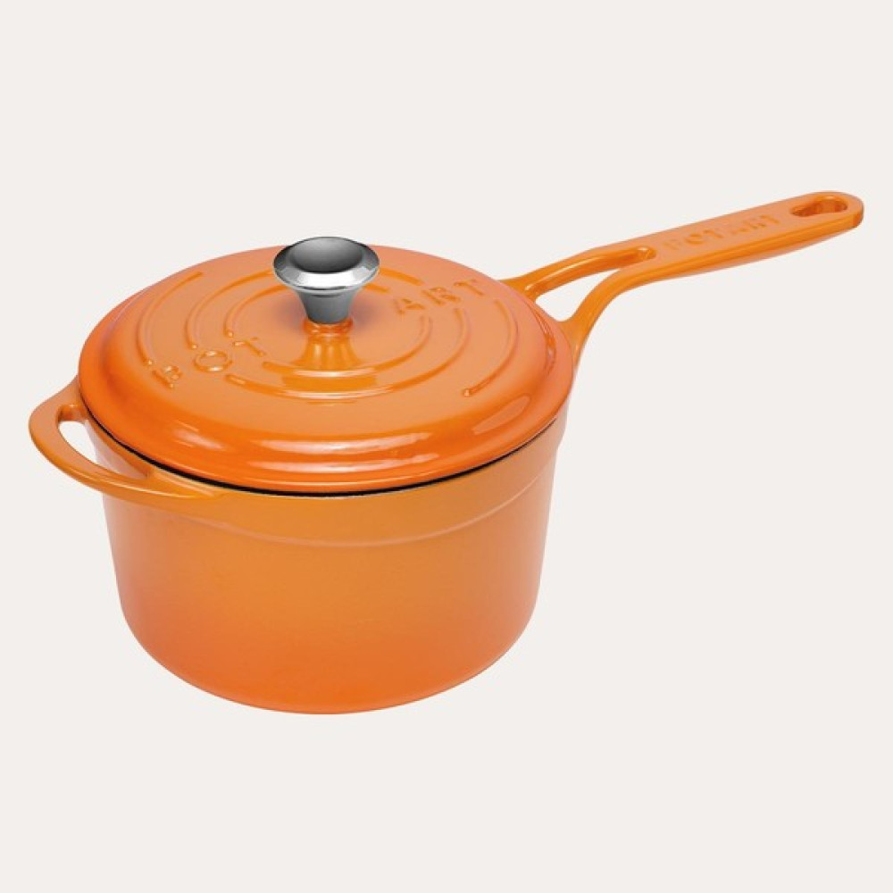 Pot Art Peach Mini Döküm Tencere 18 cm - Turuncu Tencereler Fiyatı