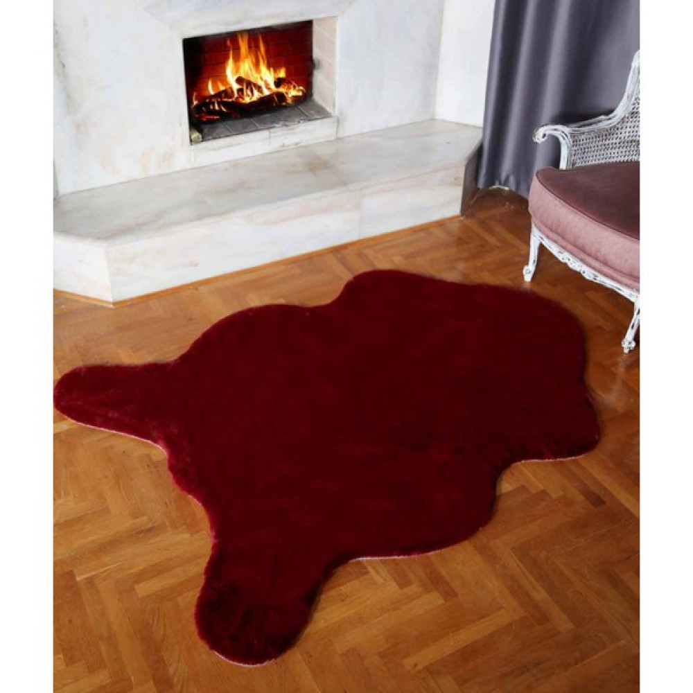 Potamia İthal Dekoratif Post Şeklinde Peluş Yıkanabilir Kaymaz Taban Yatak Odası Koridor Halısı Kırmızı 1001 - 60 x 90 cm Salon Halısı Fiyatı