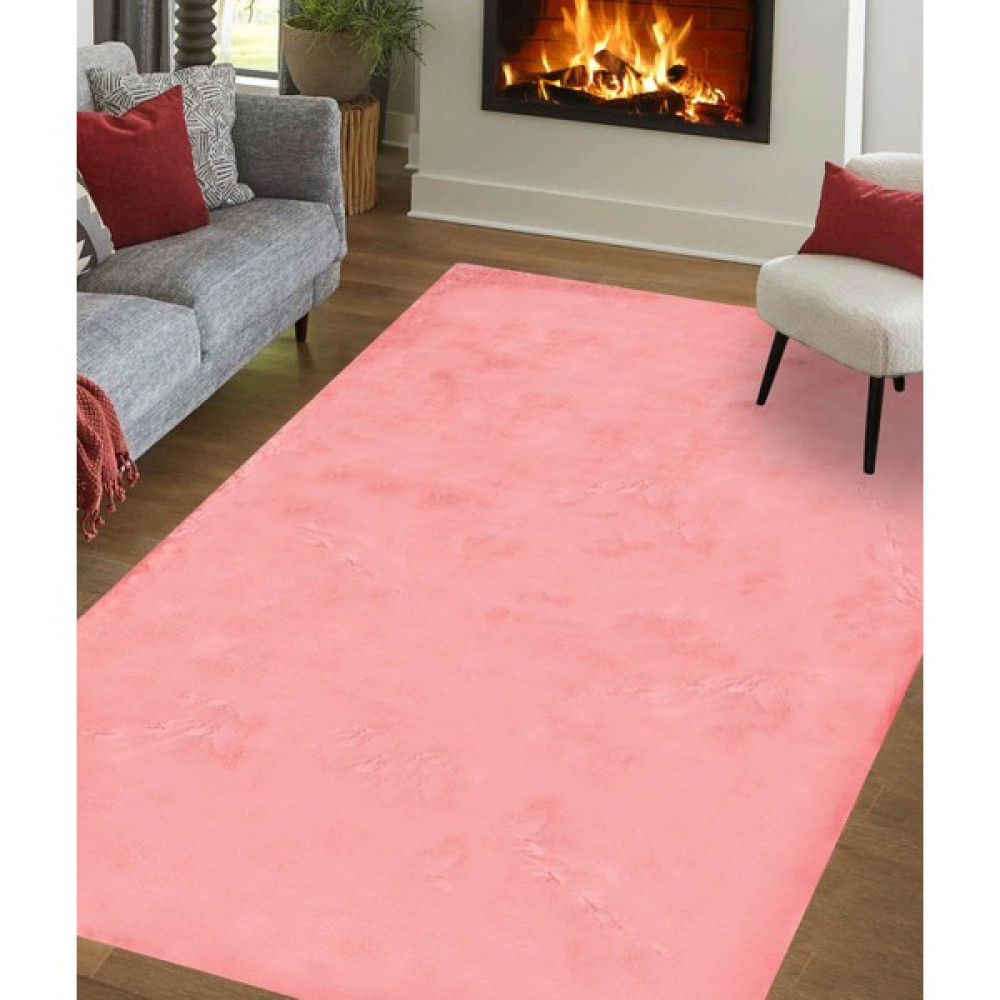Potamia İthal Post Peluş Dikdörtgen Yıkanabilir Kaymaz Taban Oturma Odası Yatak Odası Koridor Halısı Pembe 1003 - 80 x 150 cm Salon Halısı Fiyatı