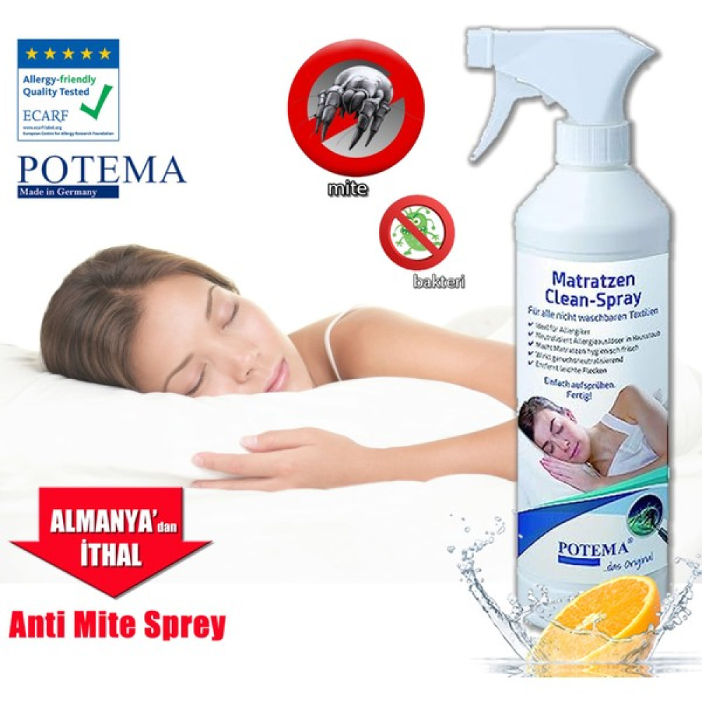 Potema Anti-Mite Ev Tozu Akarlarına Özel Yatak Temizleme Sprey 500 ml Sinek-Kene-Haşere Kovucu Fiyatı