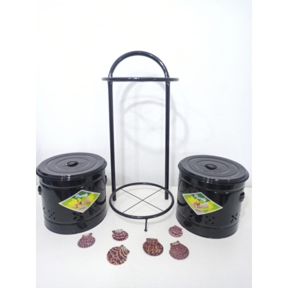 Poundy 2 Katlı Metal Füme Patates Soğanlık Saklama Kapları Fiyatı