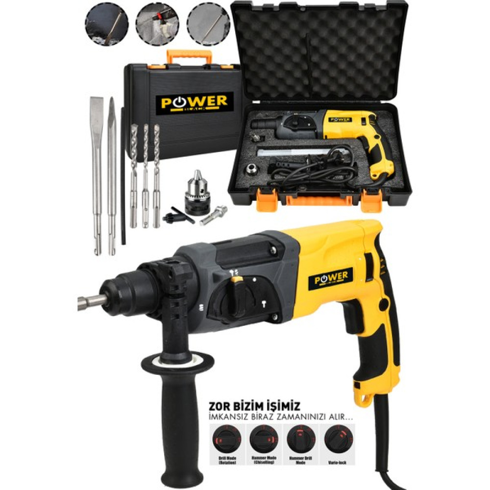 Power Black Çelik Şanzıman Kırıcı Delici Darbeli Matkap 2-28MM Hilti Sarı Oto Boyaları Fiyatı