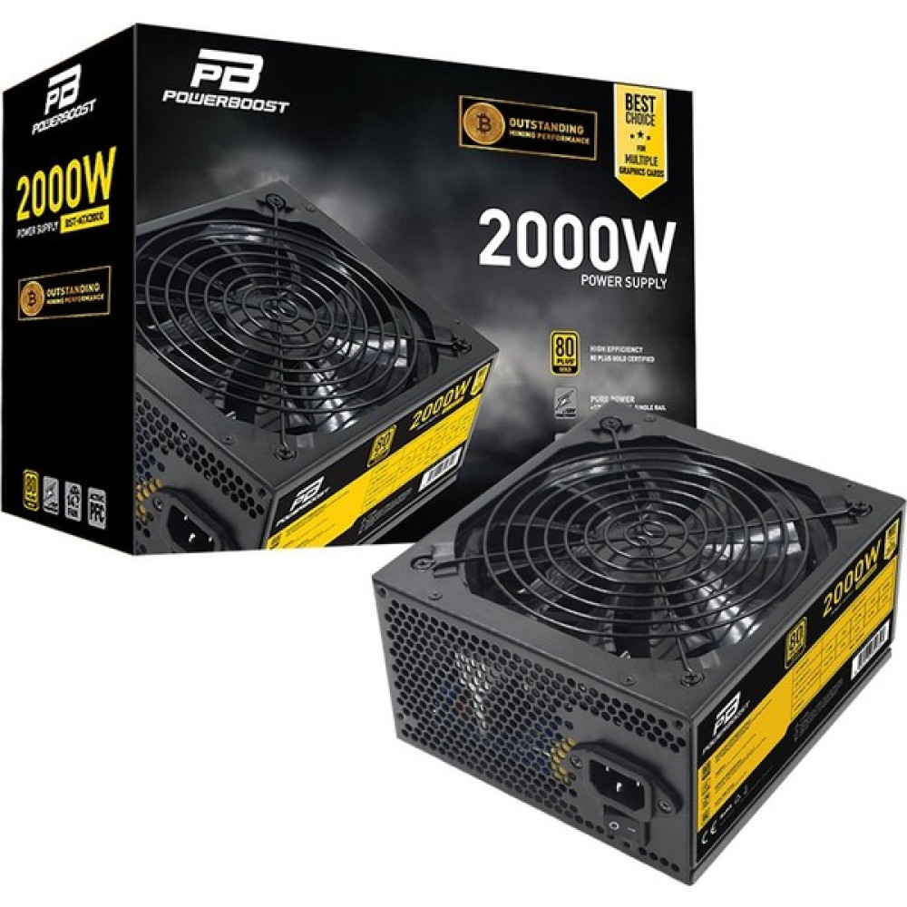 Power Boost Powerboost BST-ATX2000 2000W 14CM Siyah Fan, Mining  Atx Power Supply (Retail) Power Supply Fiyatı