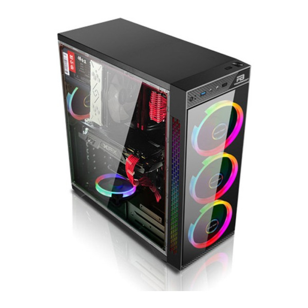 Power Boost VK-C12B USB 3.0 ATX, RGB Fan, Siyah Kasa (PSU Yok) (JBST-VKC12B) PC Kasaları Fiyatı
